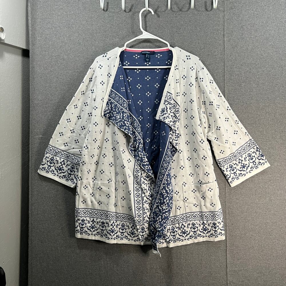 Isaac Mizrahi LIVE! True Denim Jacquard Sweater Ivory, Large